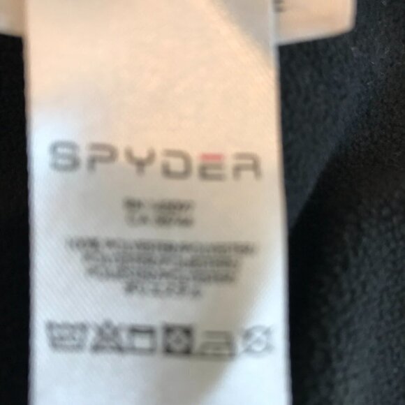 Spyder Pullover Quarter Zip Jacket Youth Sz XXL Unisex Speed Microfleece Black - Picture 6 of 7
